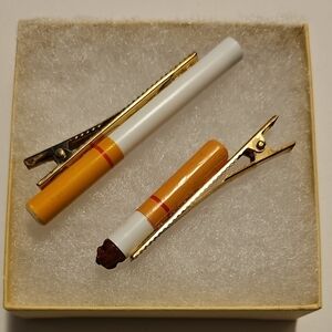Novelty Cigarette Hair Clip Set